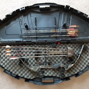 Compound bow and case with extras